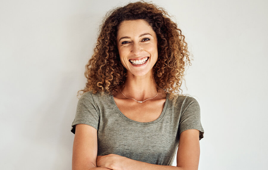 woman with a bright, white smile